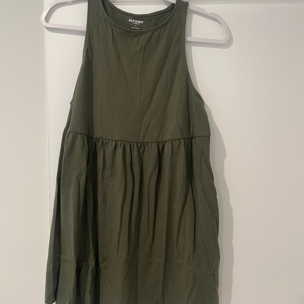 Old Navy Maternity Women's Olive Green Sleeveless Top